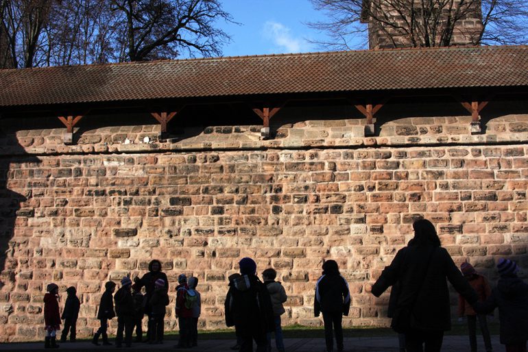 ニュルンベルクの城壁。観光資源でもある（筆者撮影）